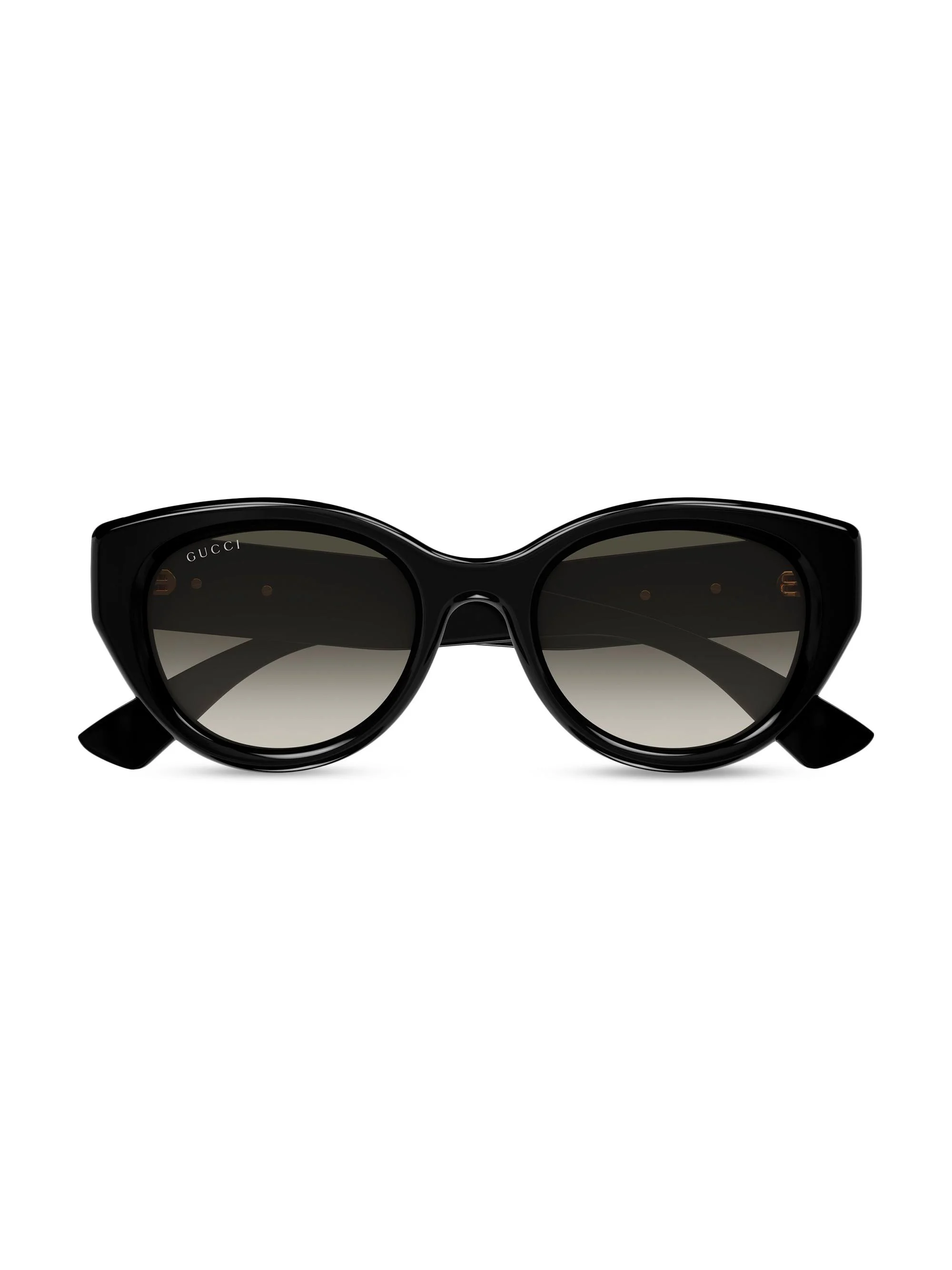 Women's GG Bag 52MM Round Sunglasses - Black - 1