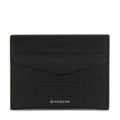 Givenchy black leather micro 4g card holder outlook