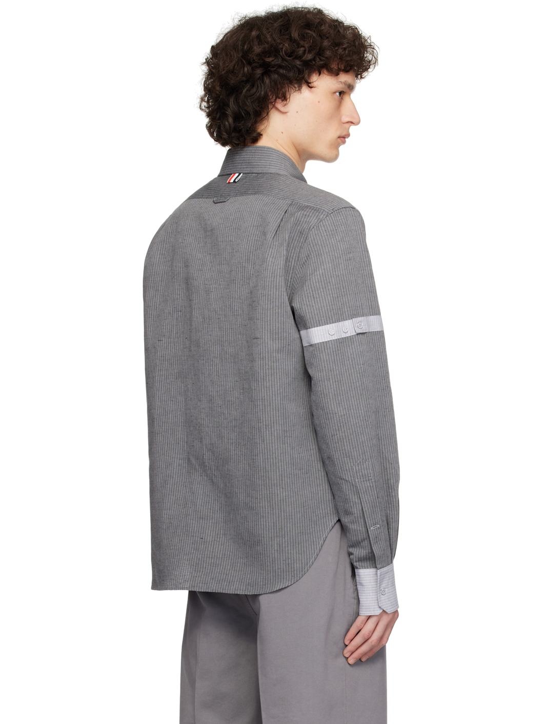 Gray Round Hem RC Zip Up Shirt - 3