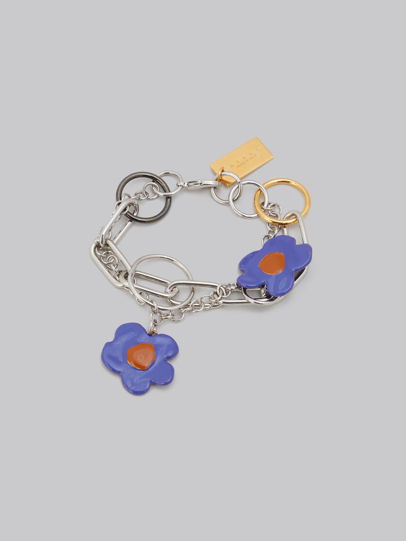 BRACELET WITH PURPLE FLOWERS - 4