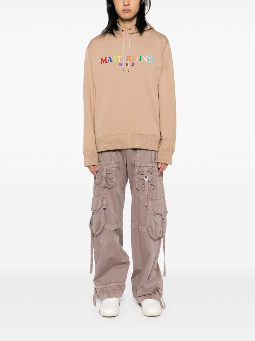 embroidered logo hoodie - 2