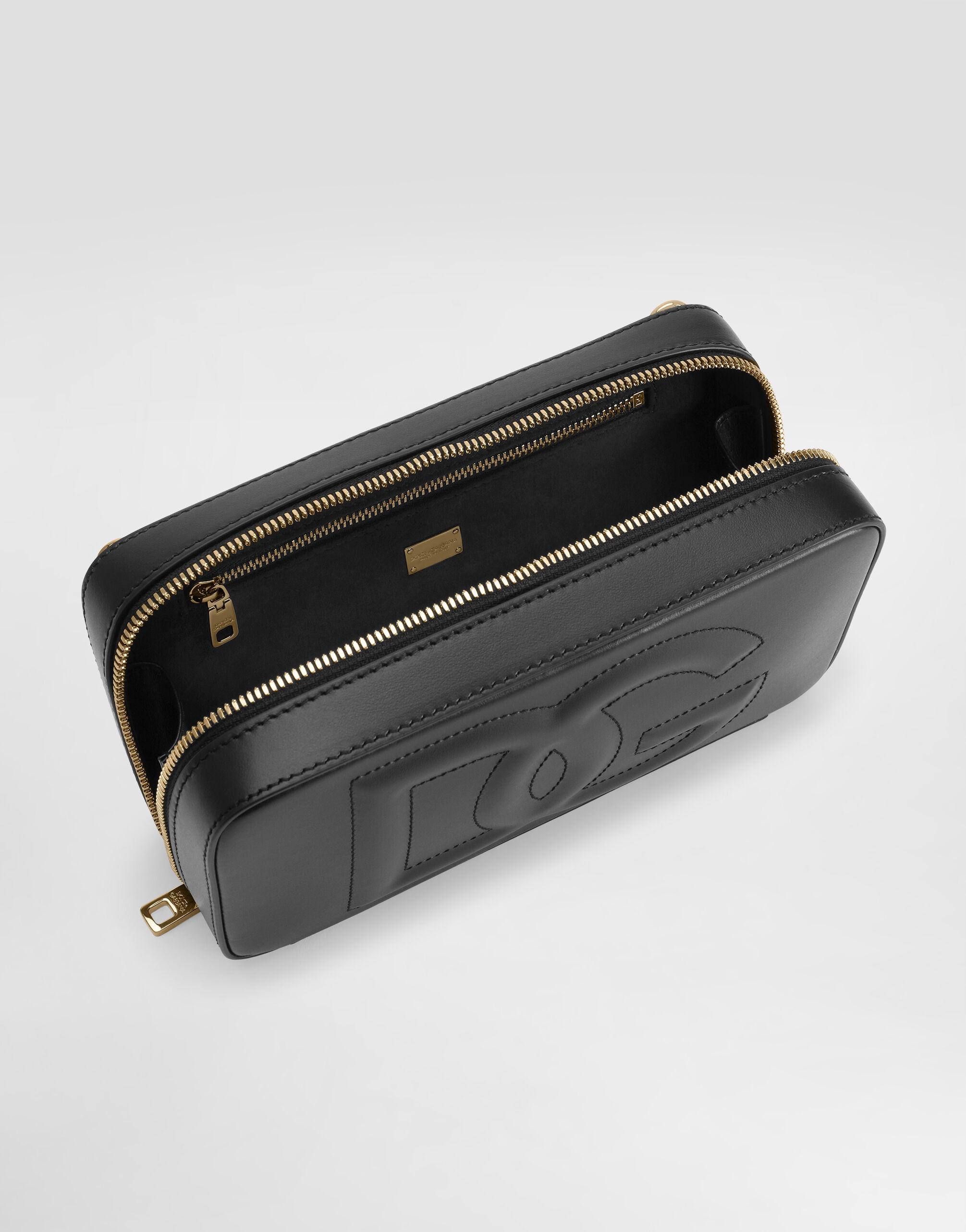 Small calfskin camera bag with logo - 5