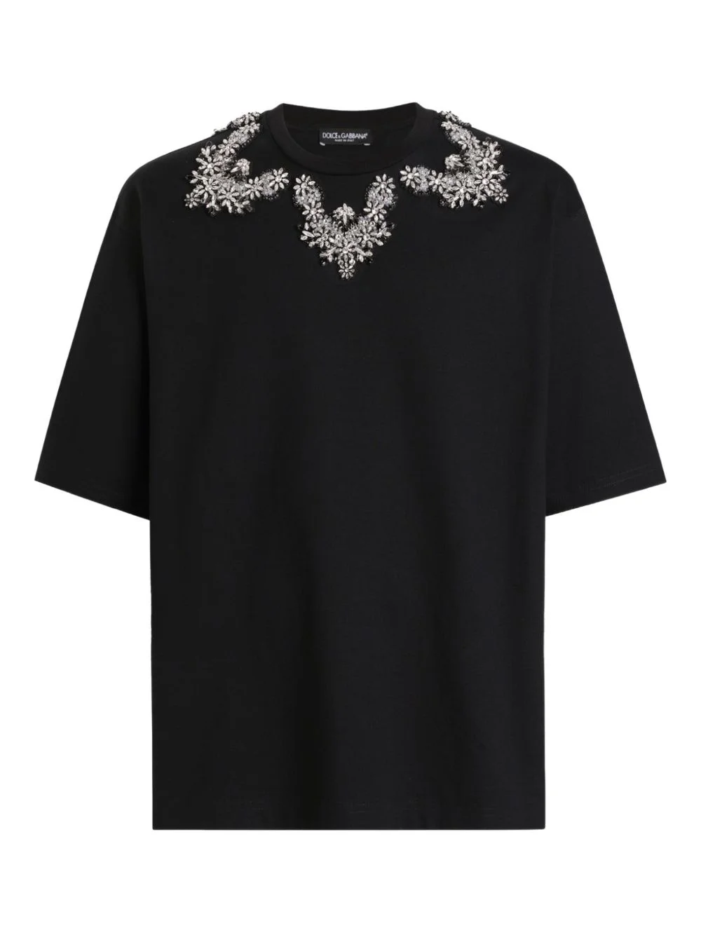 embellished crew-neck T-shirt - 1