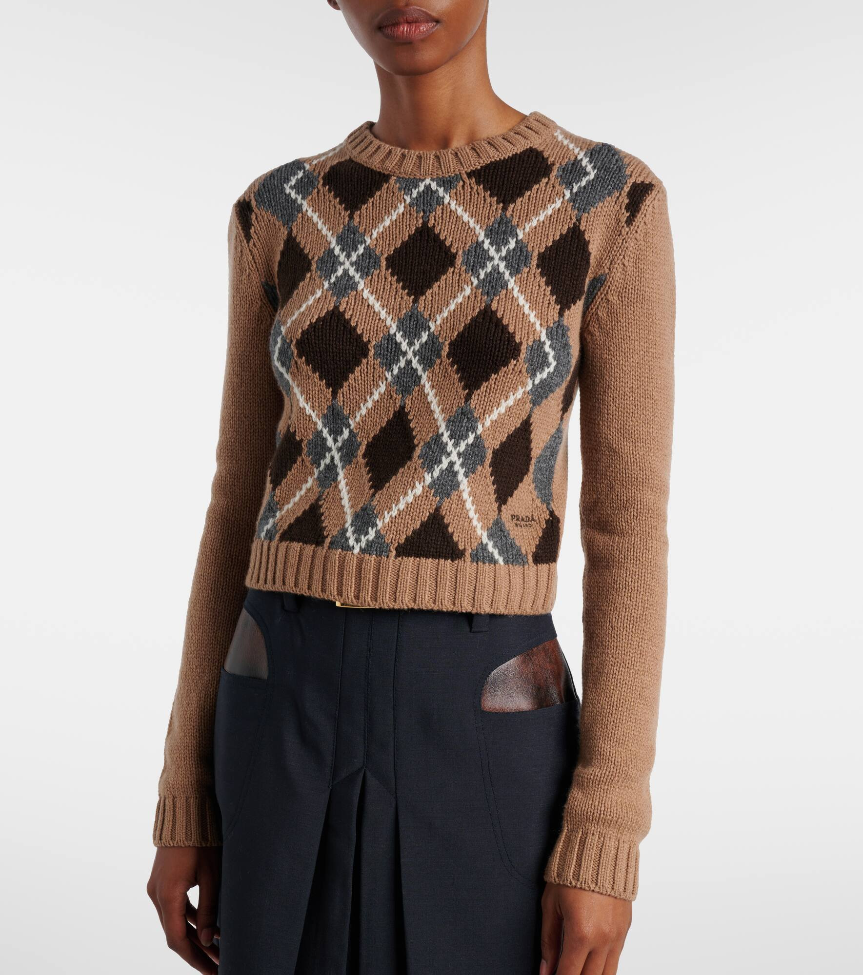 Argyle cashmere sweater - 6
