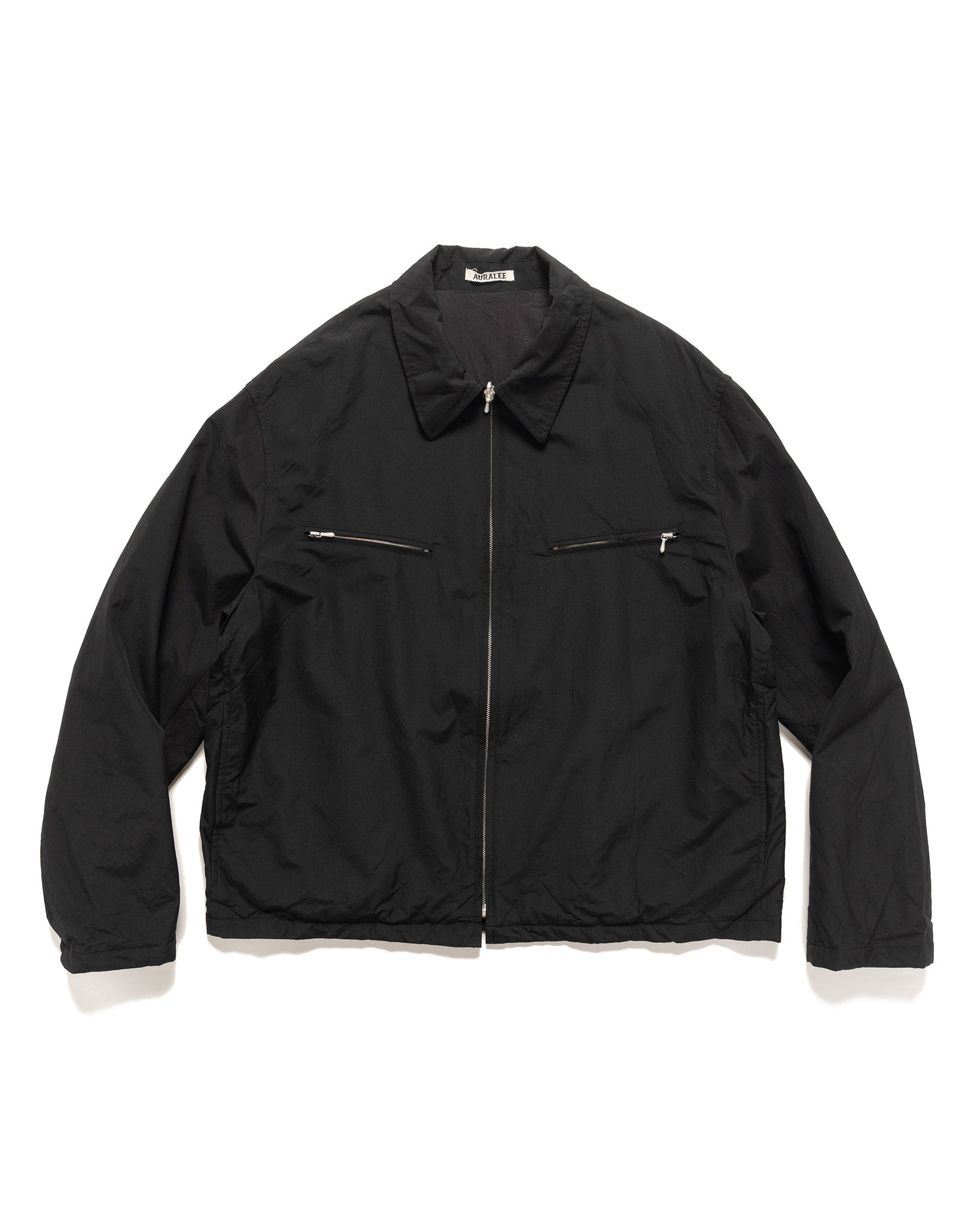 High Count Wool Poplin Blouson Black - 1