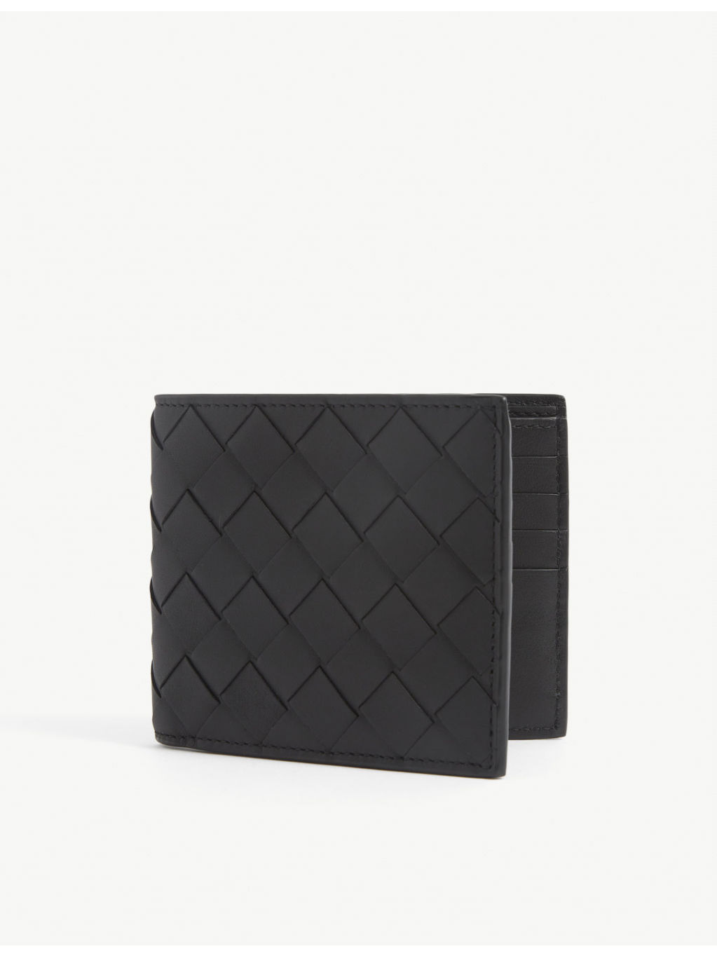 Intrecciato leather bifold wallet - 1