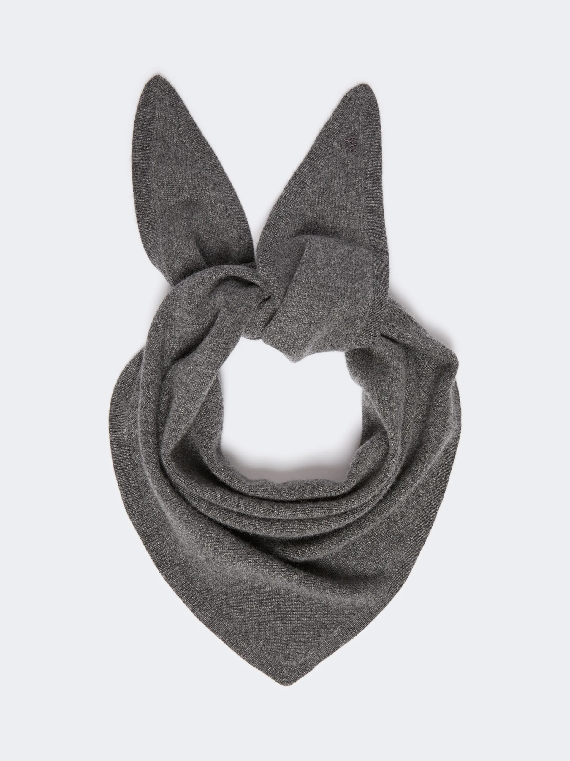 BOSSO Triangle cashmere scarf - LIGHT GREY - 1