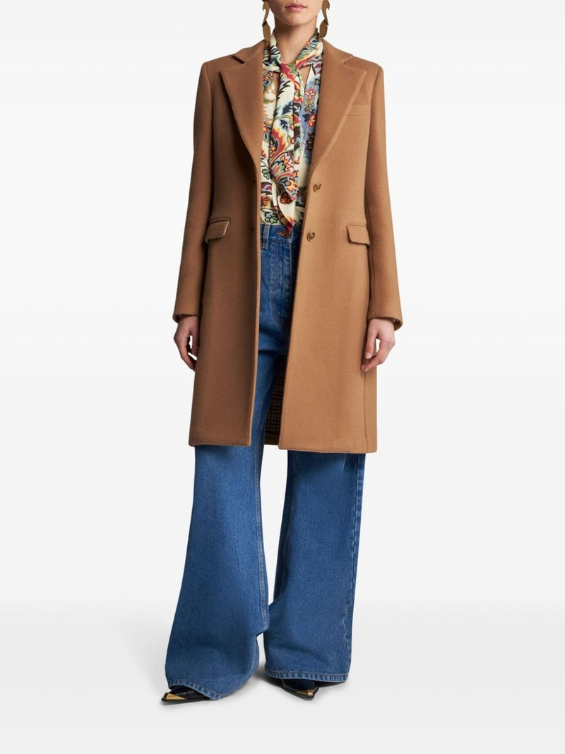 Etro logo-engraved buttons coat outlook