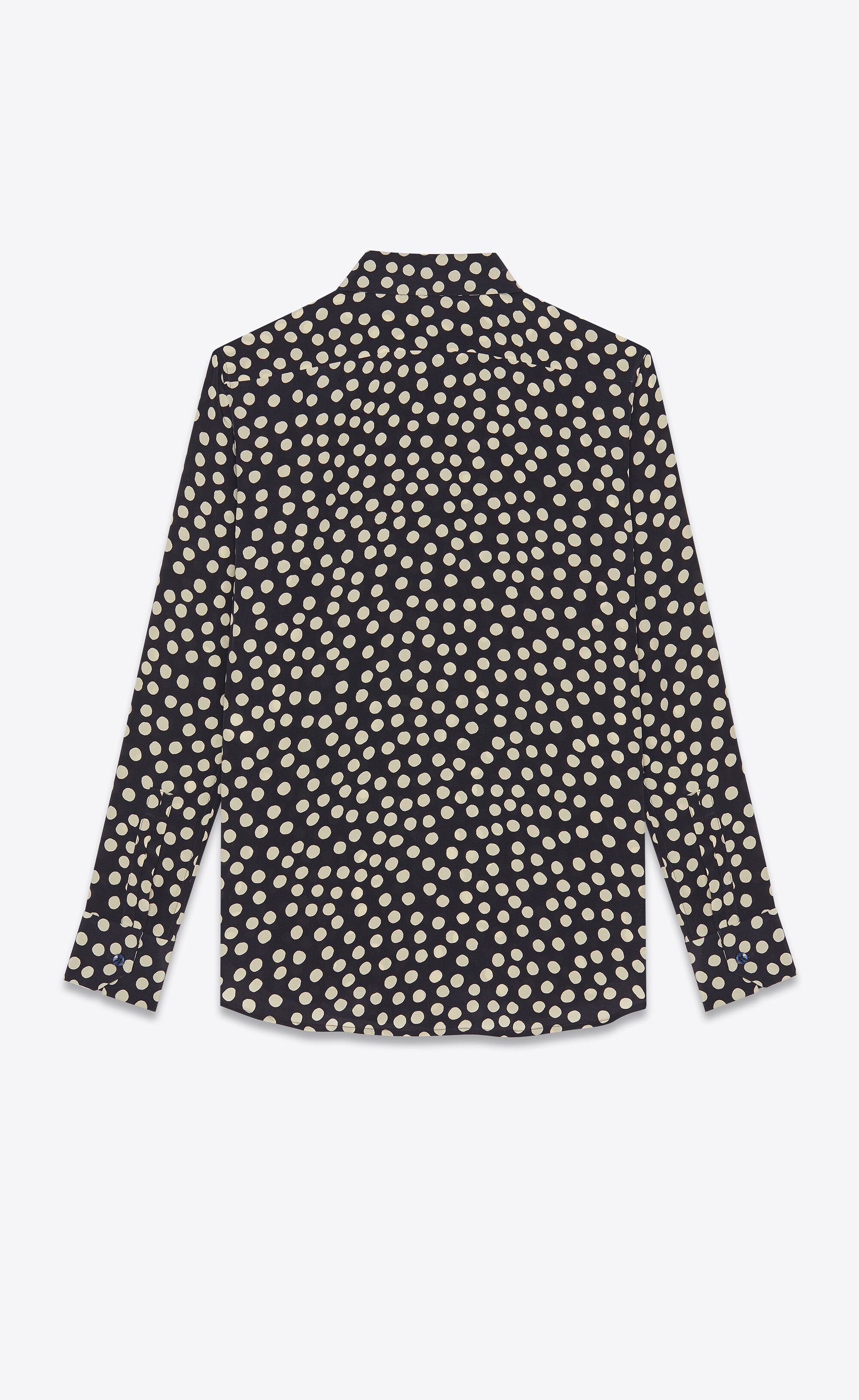 silk shirt in dotted crepe de chine - 2