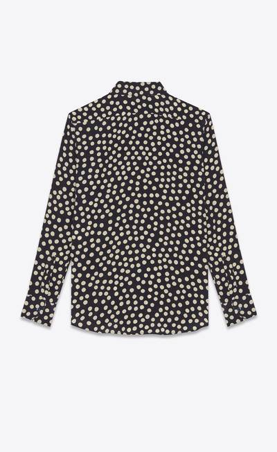 SAINT LAURENT silk shirt in dotted crepe de chine outlook