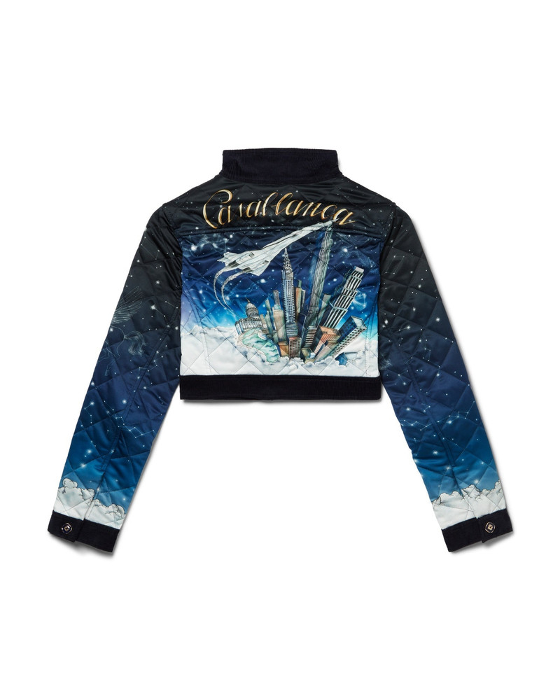 CASABLANCA Vol De Nuit Quilted Cropped Jacket outlook