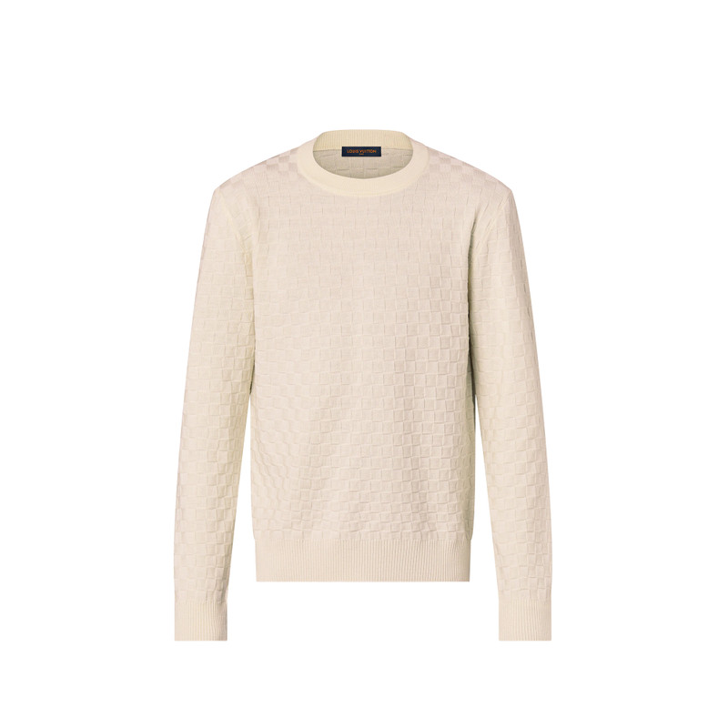 Damier Wool Long-Sleeved Crewneck 1