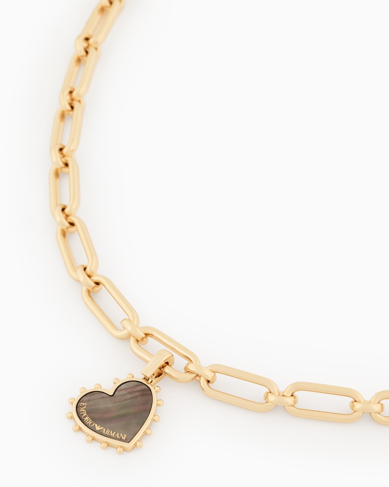 EMPORIO ARMANI GOLD-TONE MOTHER-OF-PEARL CHARM - 2