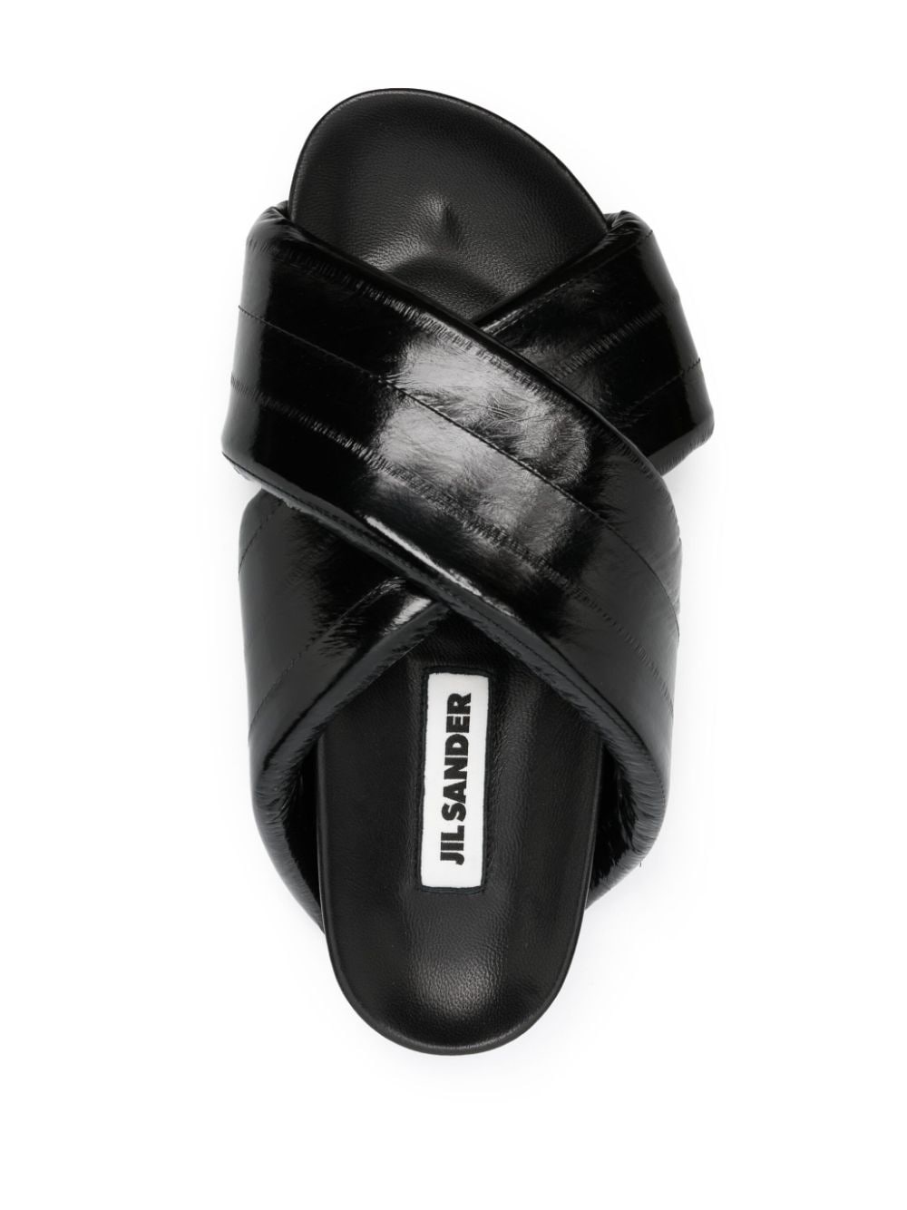 crossover-strap leather sandals - 4