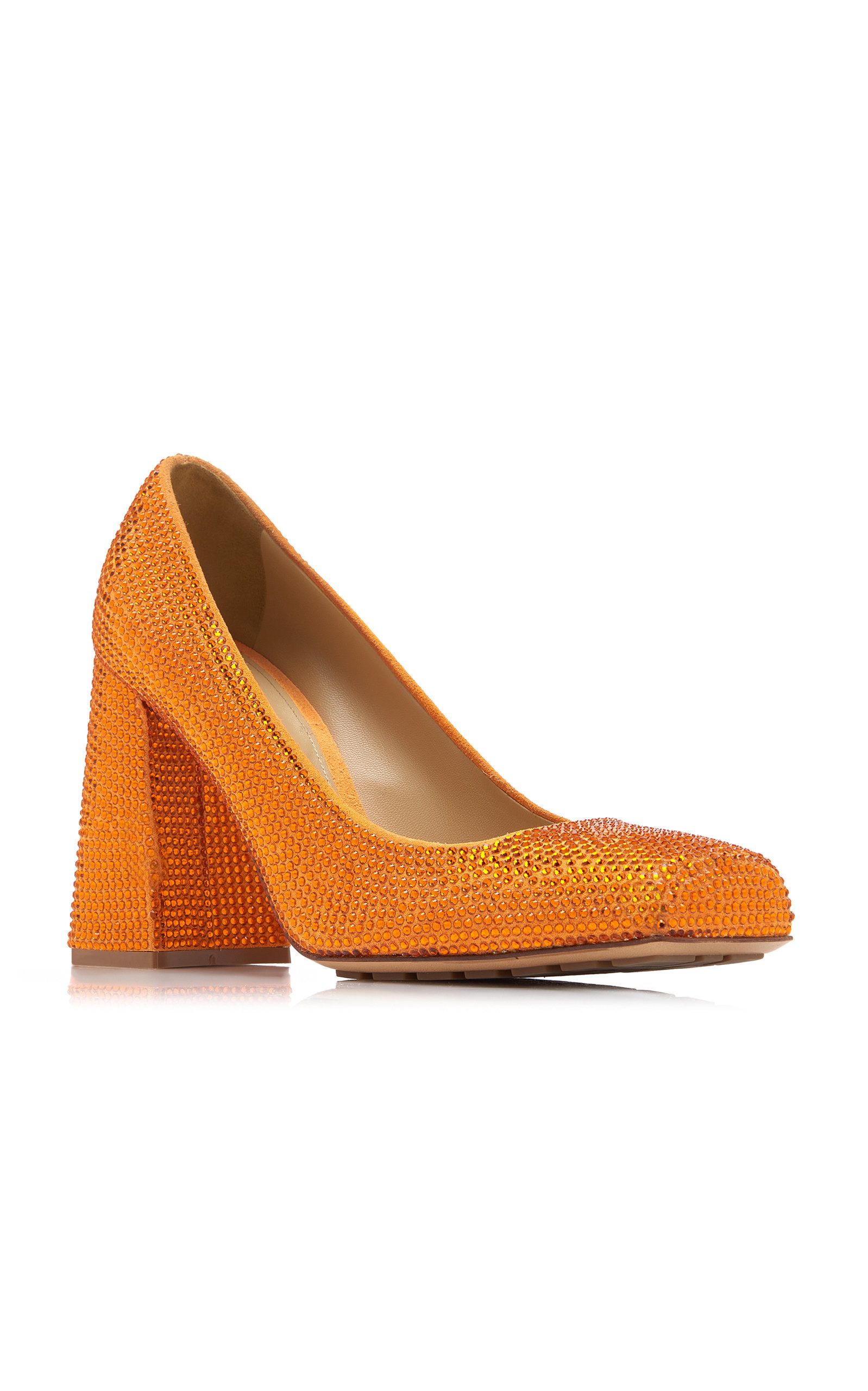 Courtney Sparkle Leather Pumps orange - 5