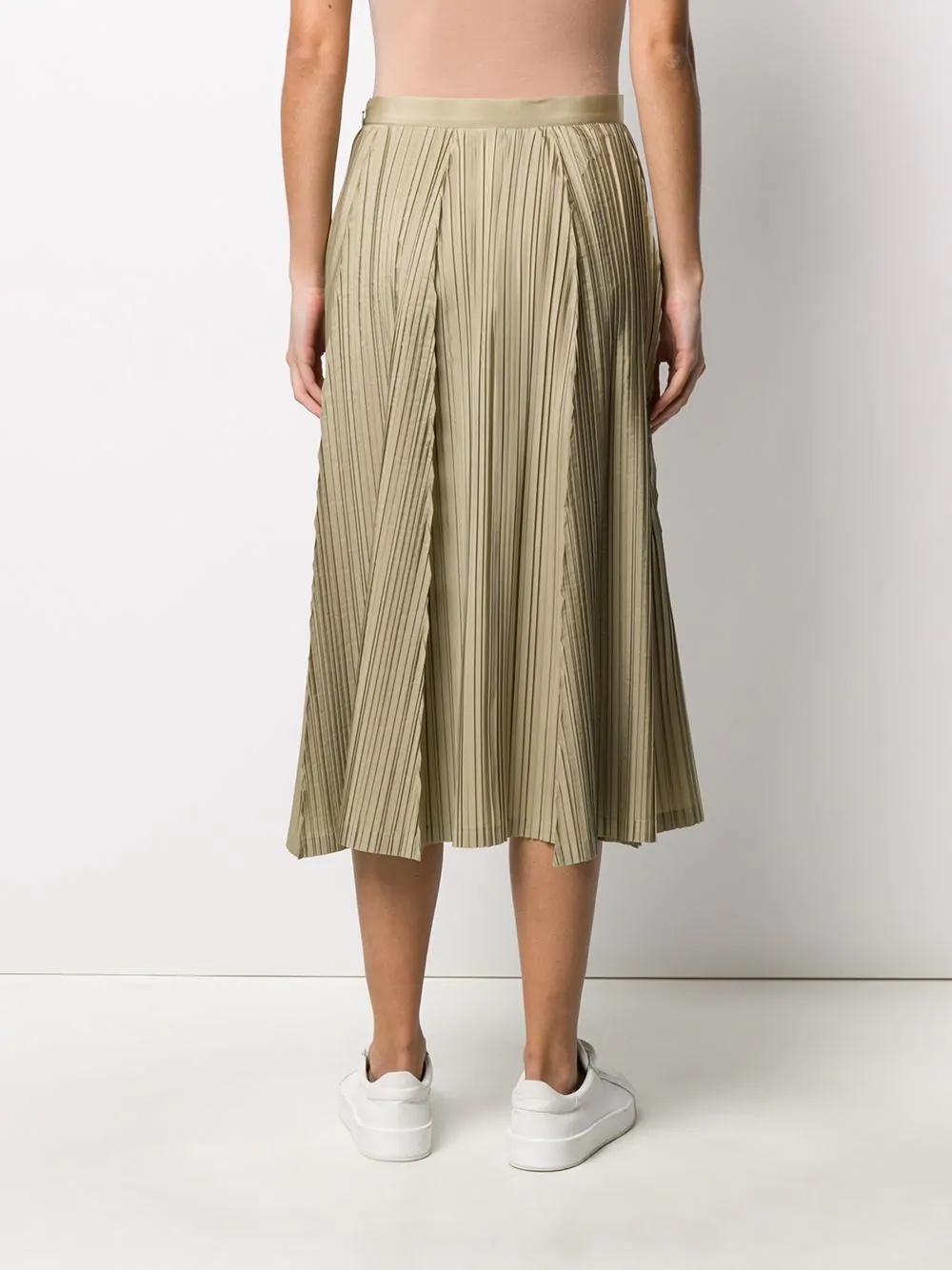 pleated A-line skirt - 4