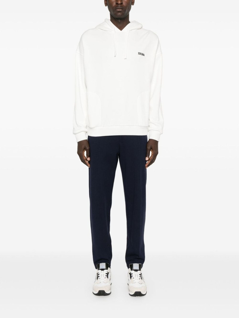 ZEGNA logo-embroidered hoodie outlook