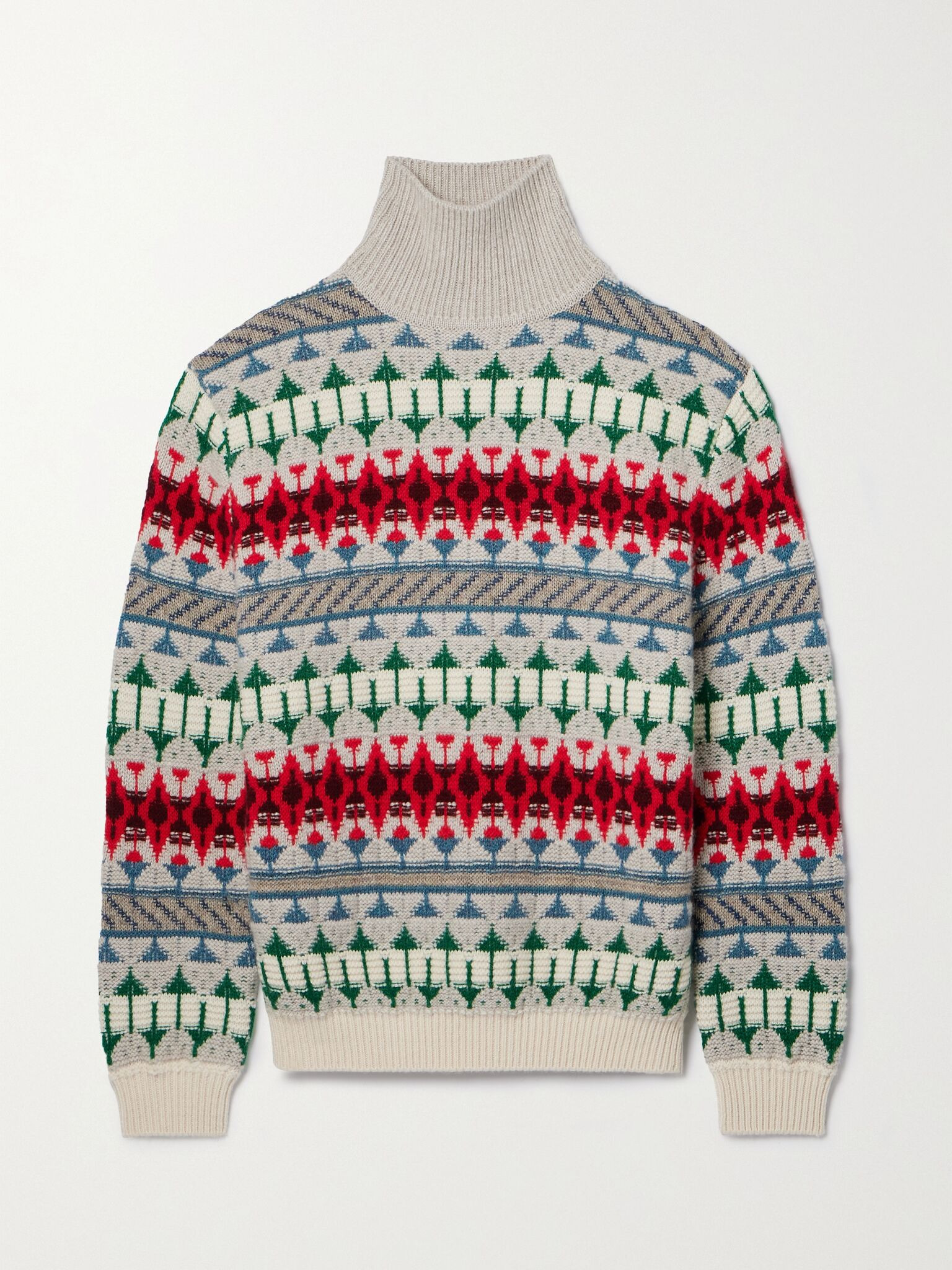 Holiday Noel cashmere-jacquard turtleneck sweater Multi - 1