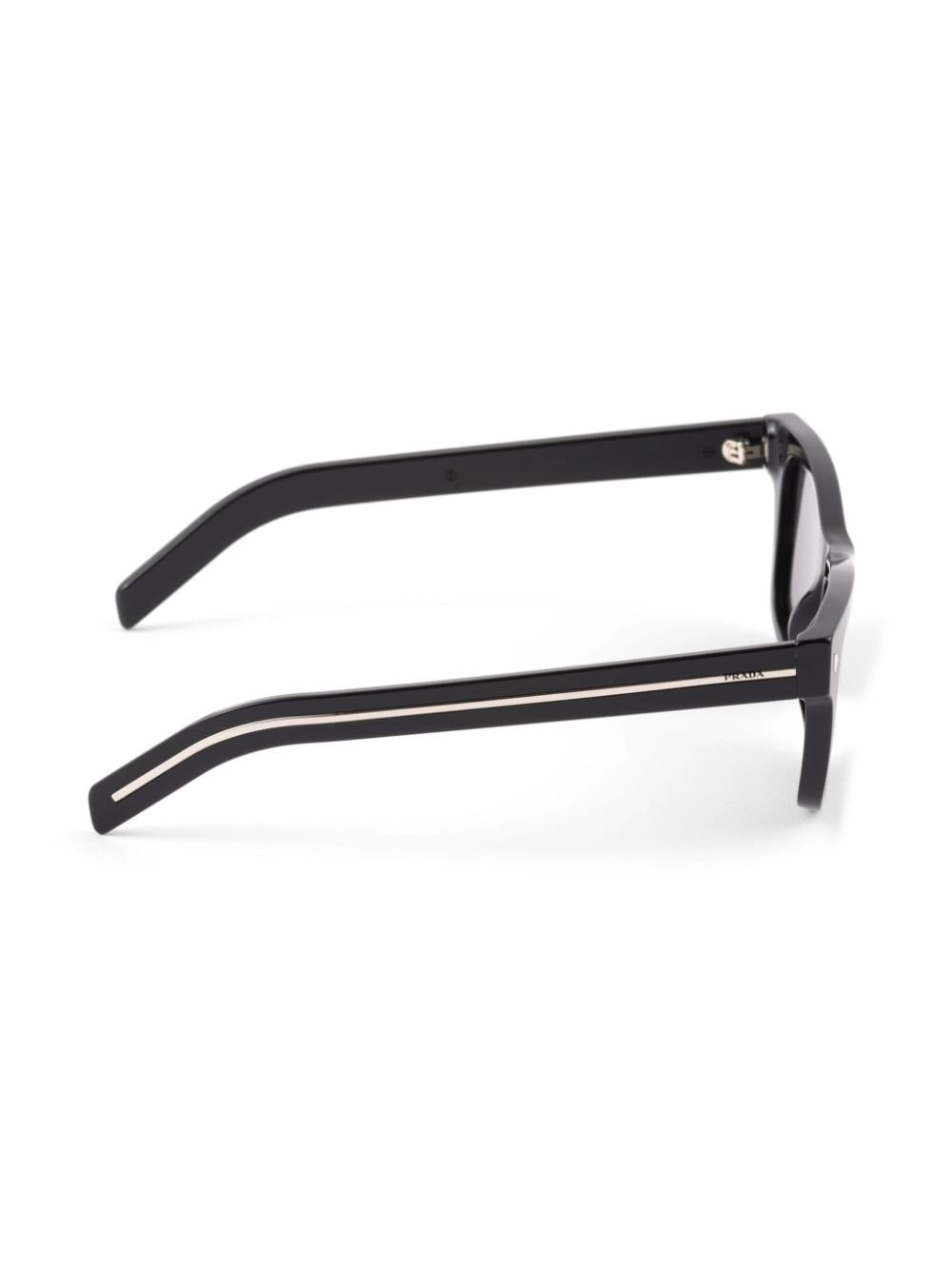 striped metal detail rectangle-frame sunglasses - 3