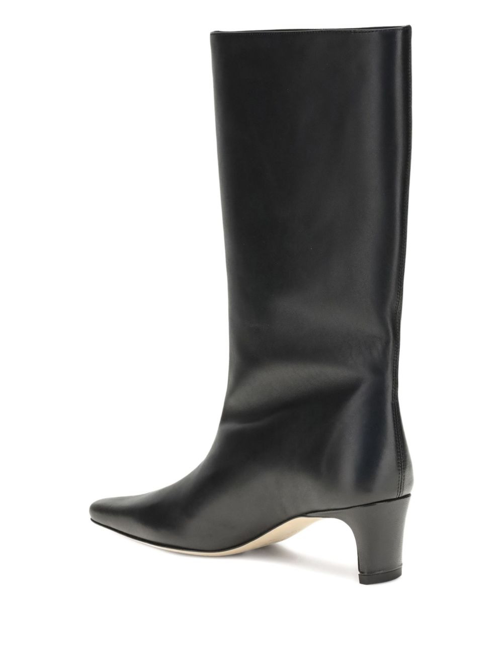 55mm mid-calf length leather boots - 3