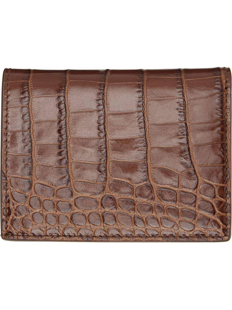 TOM FORD Brown Folding Card Holder outlook