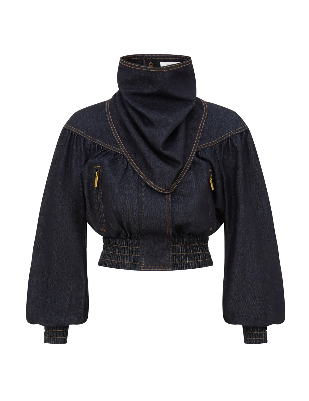 DENIM HANDKERCHIEF BOMBER - 1