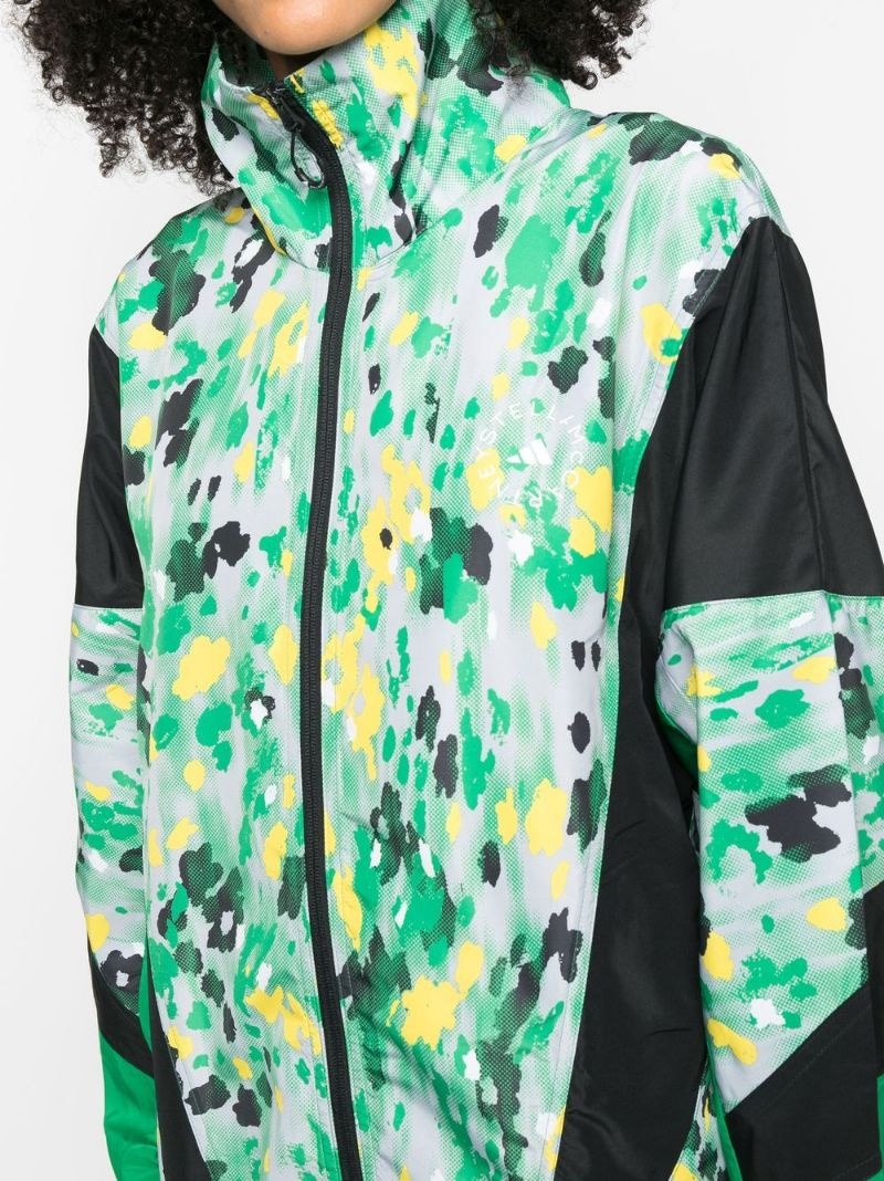 speckled zip-up track jacket - 5