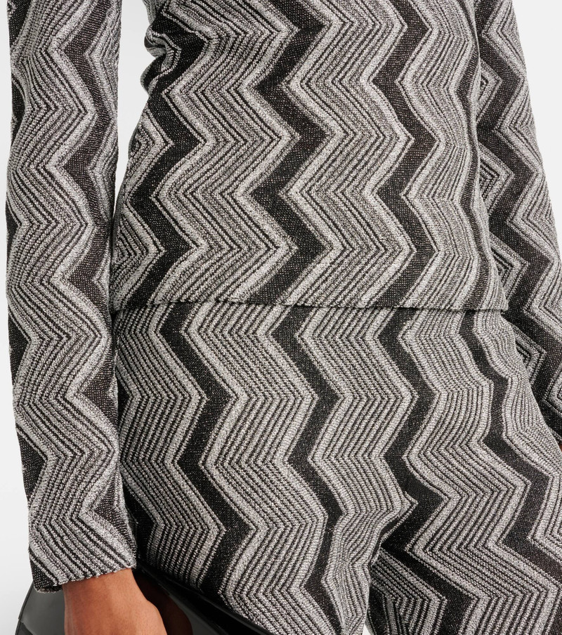 Zig Zag metallic knit sweater 5