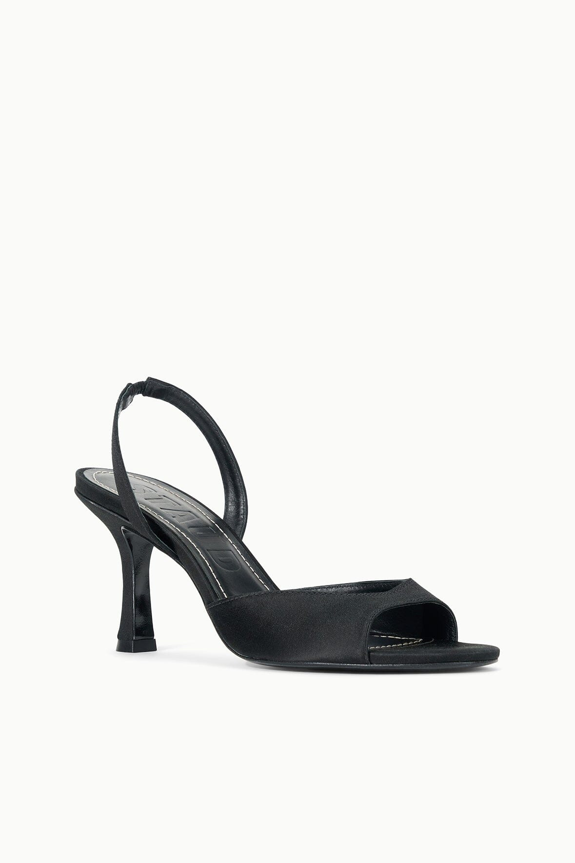 STAUD BRIGITTE HEEL BLACK SATIN 2 - 3