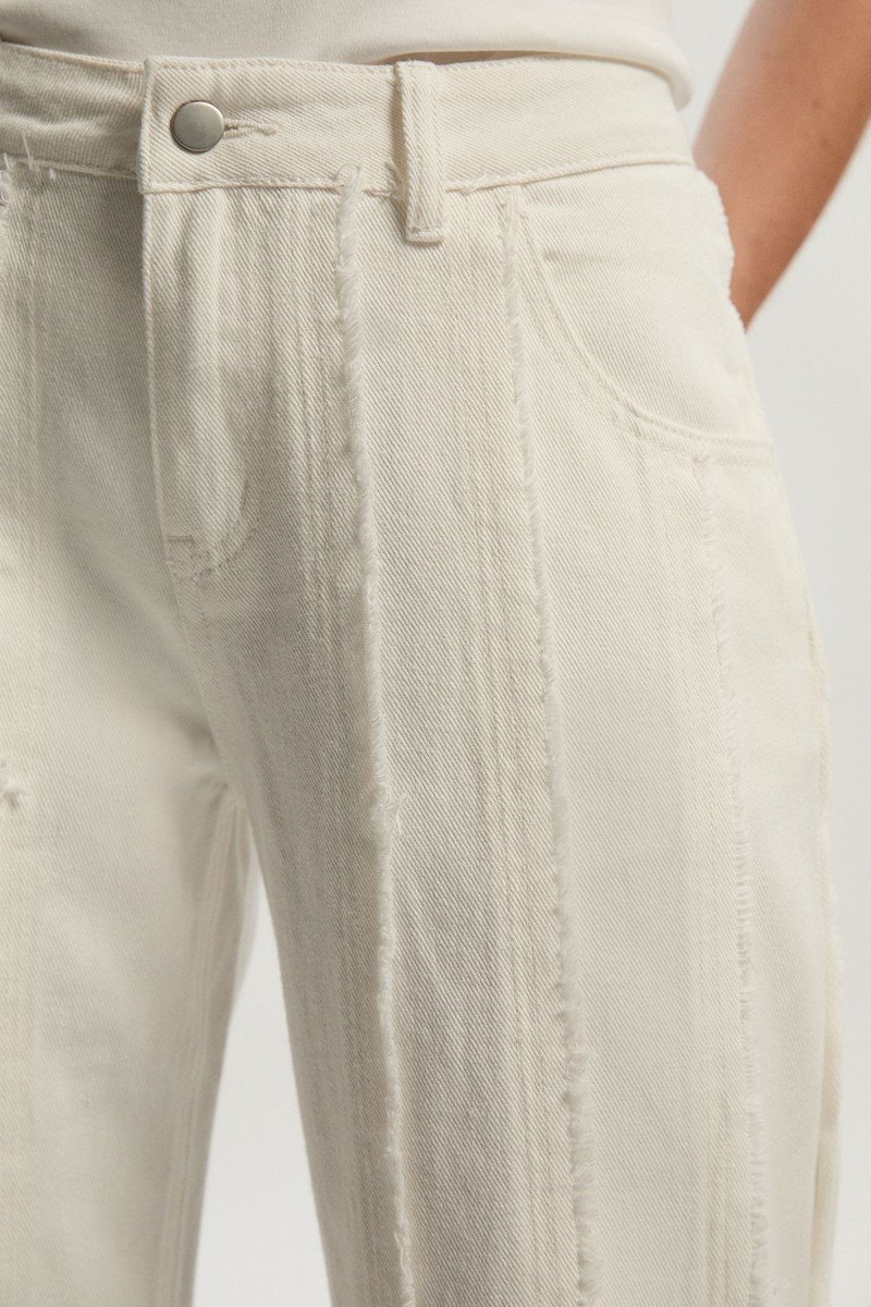 Denim Tassel Detail Wide Leg Jeans 3