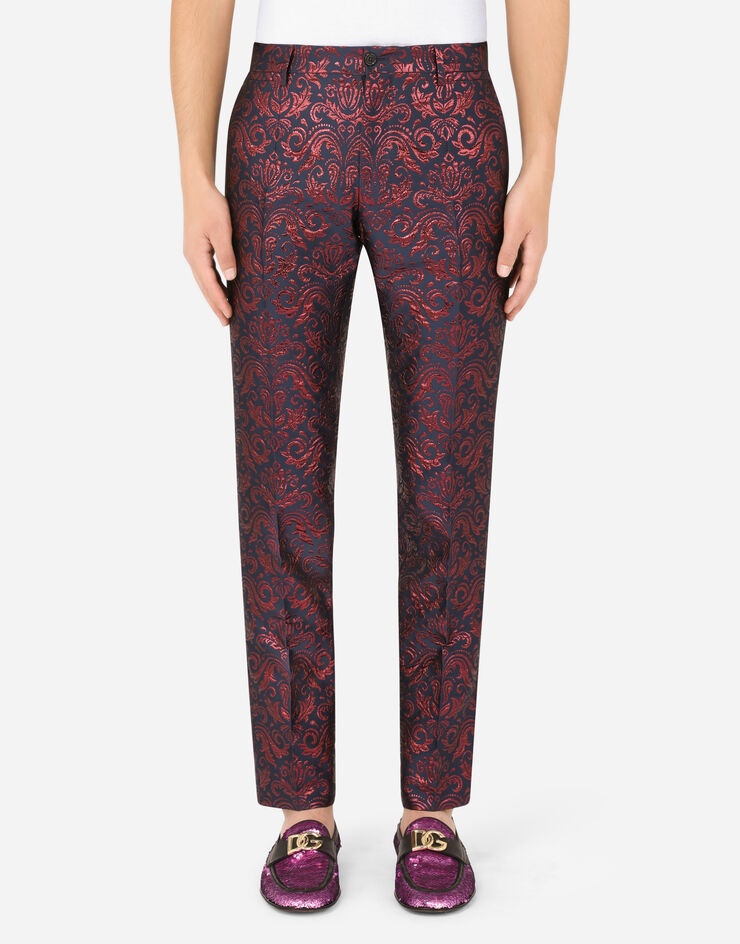 Ornamental lurex jacquard pants - 1