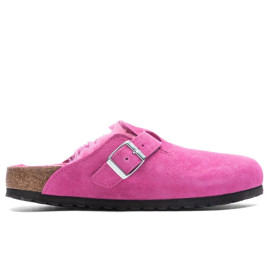 WOMEN'S NARROW BOSTON SHEARLING SUEDE - FUCHSIA TULIP - 1