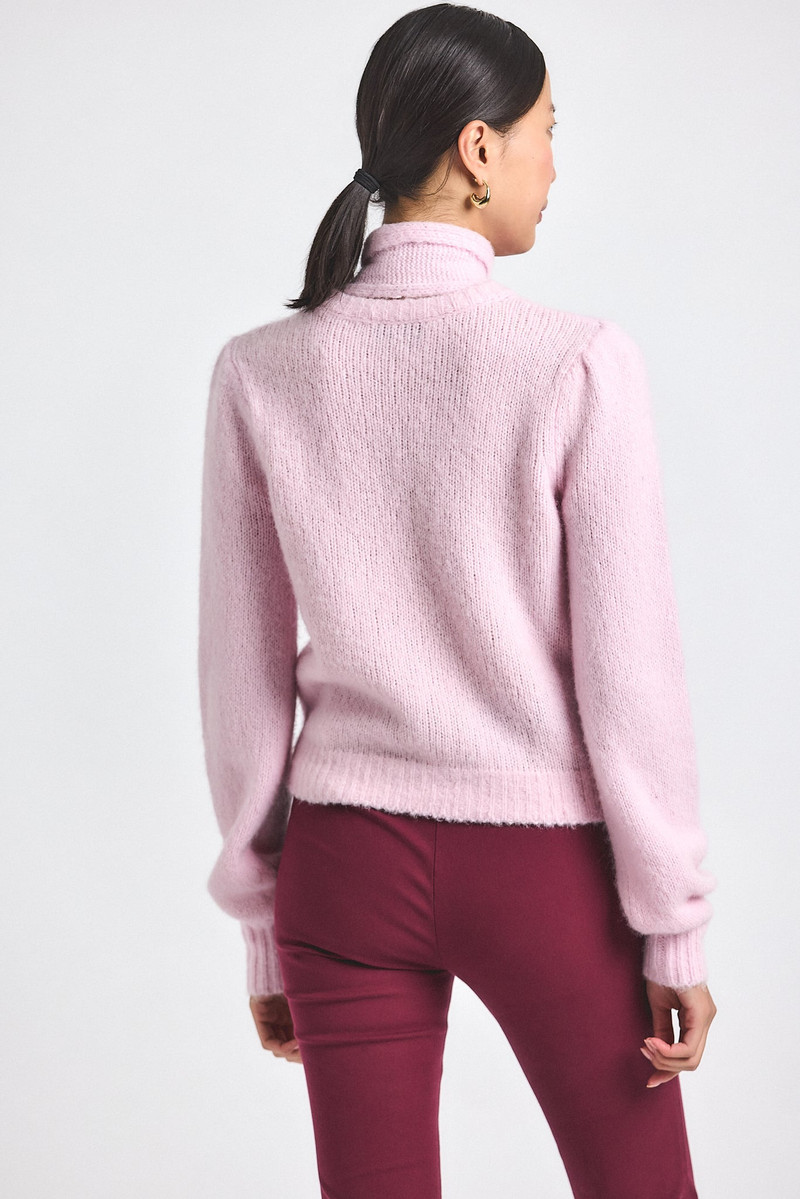 DEREK LAM 10 CROSBY LEILANI PLUSH KNIT TIE NECK SWEATER outlook