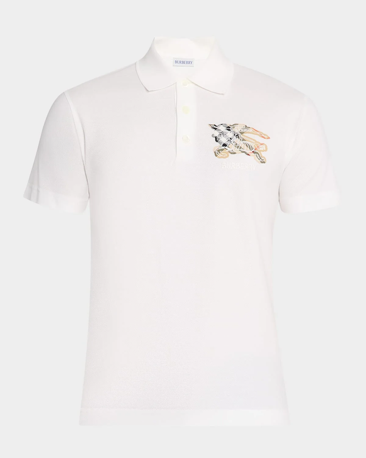 Men's Embroidered EKD Check Slim Cotton Polo Shirt - 1