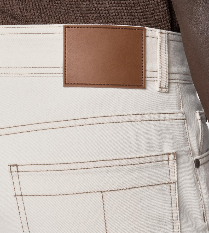 RELAXED FIT 5 POCKET JEANS - BEIGE 8