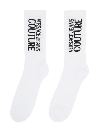VERSACE JEANS COUTURE White Logo Socks outlook