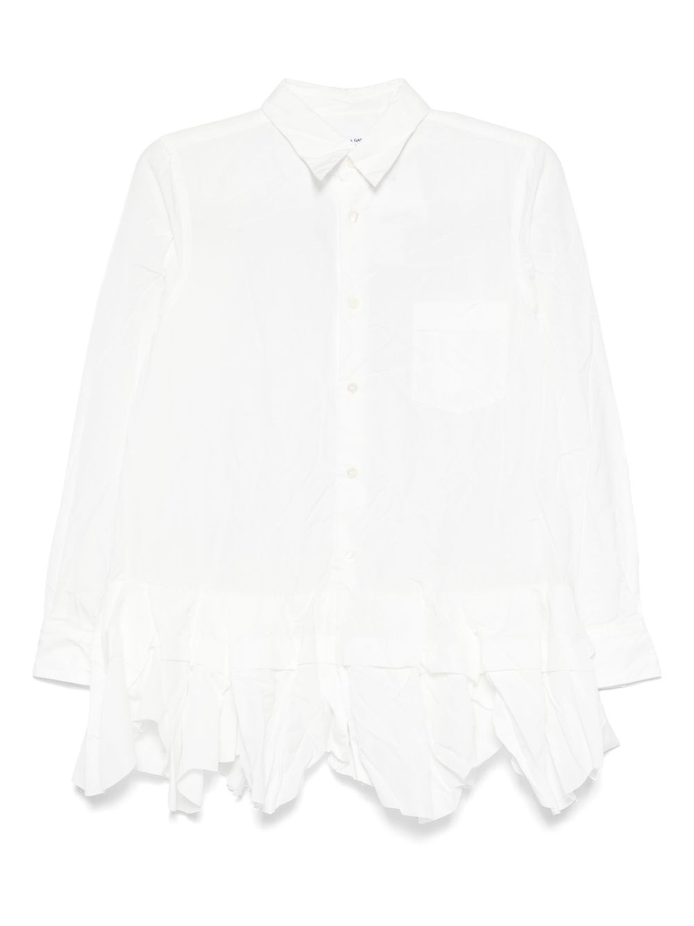 ruffled-hem shirt - 1