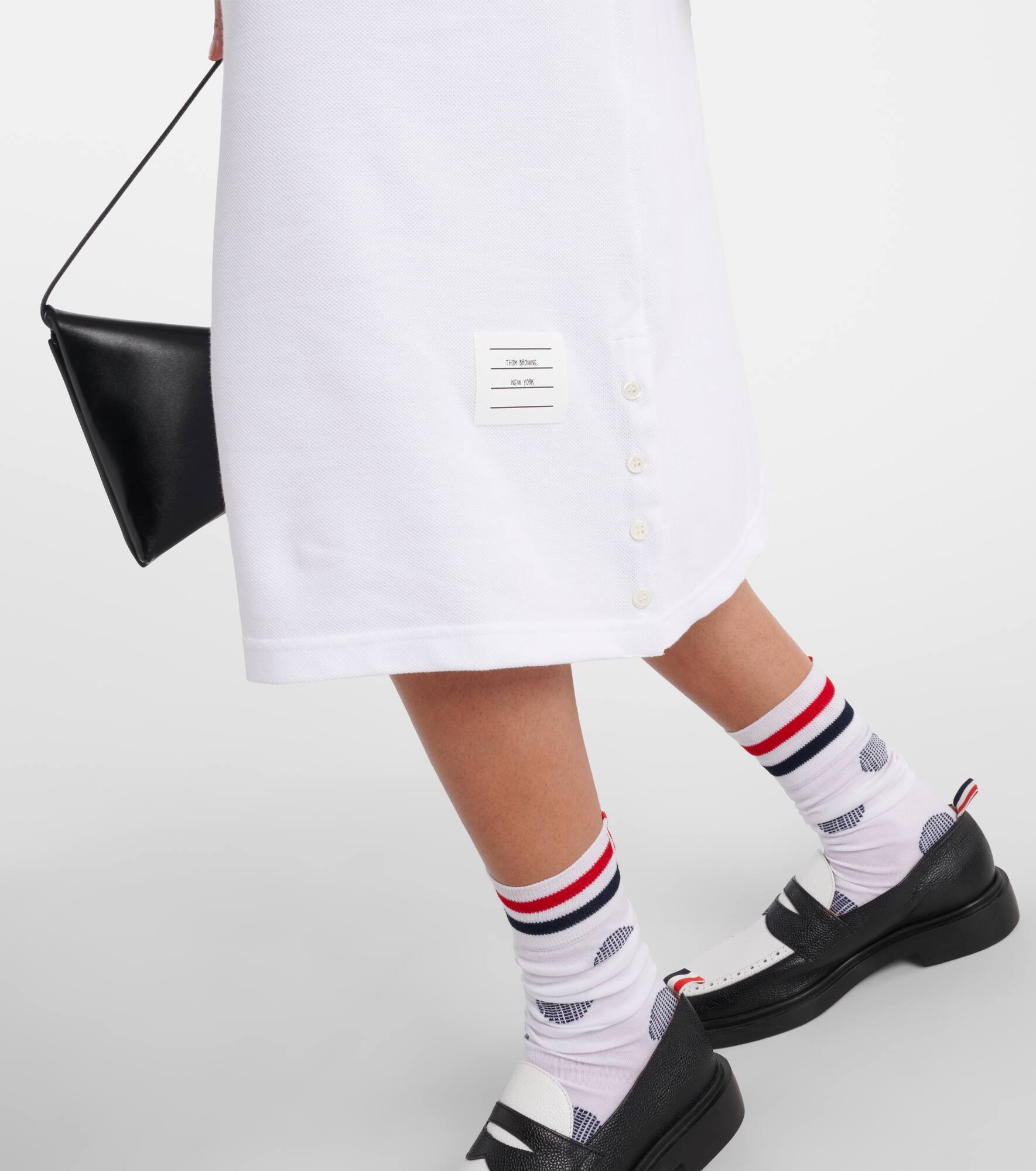 Cotton piqué midi dress - 5