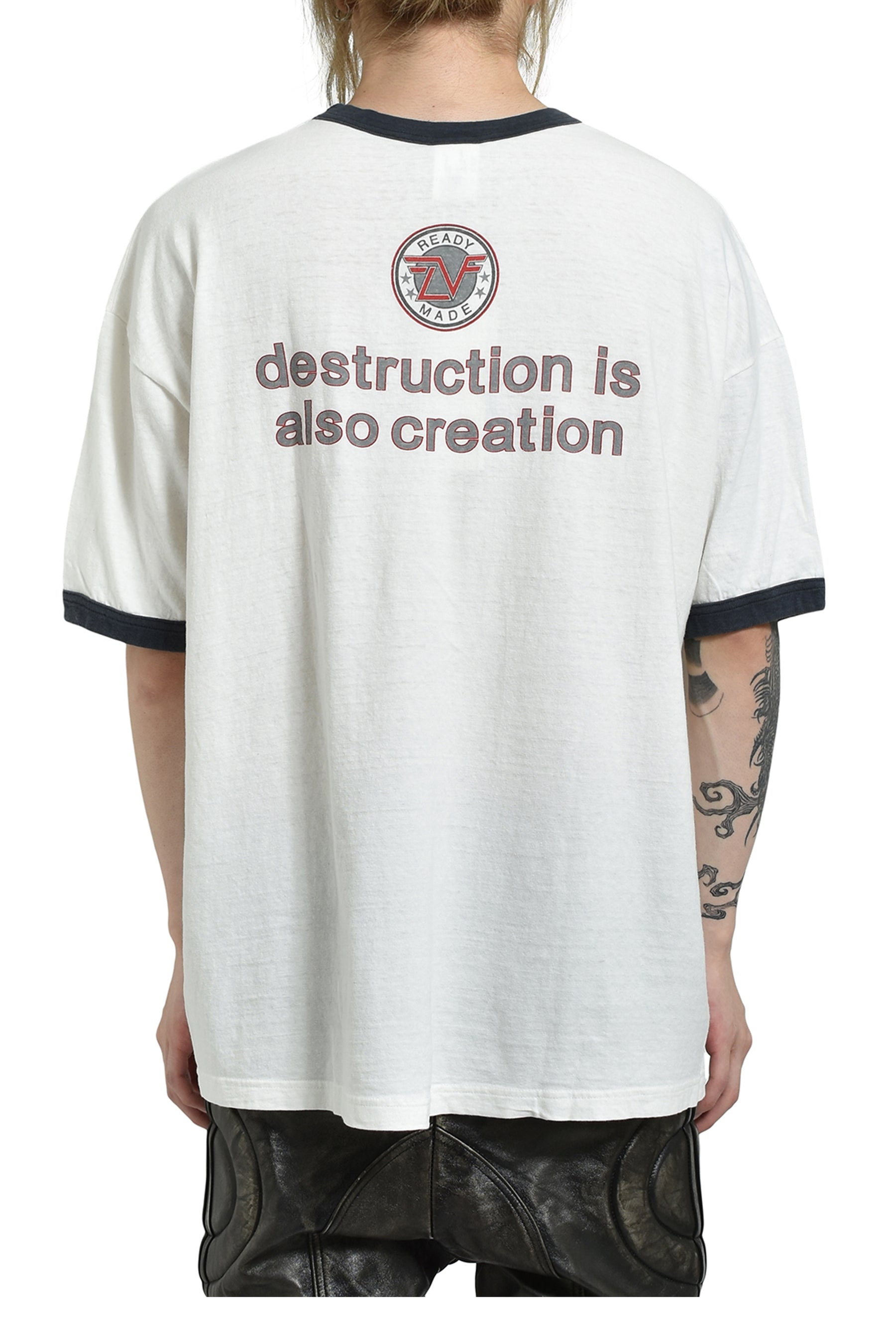 S/S RINGER T-SHIRT / WHT - 2