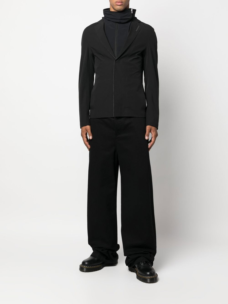 HELIOT EMIL™ funnel neck single-breasted blazer outlook