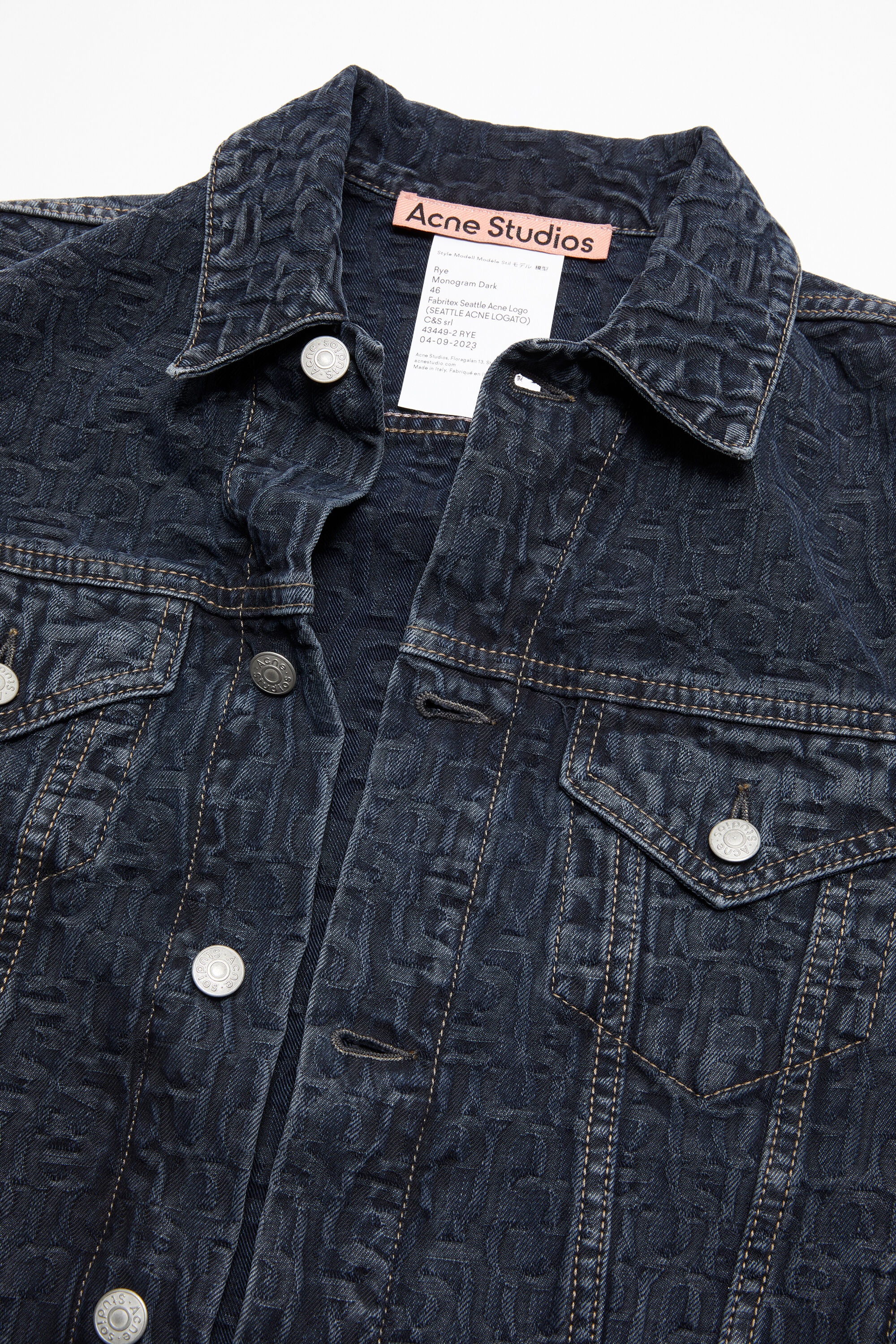 Denim jacket - Regular cropped fit - Blue/black - 7