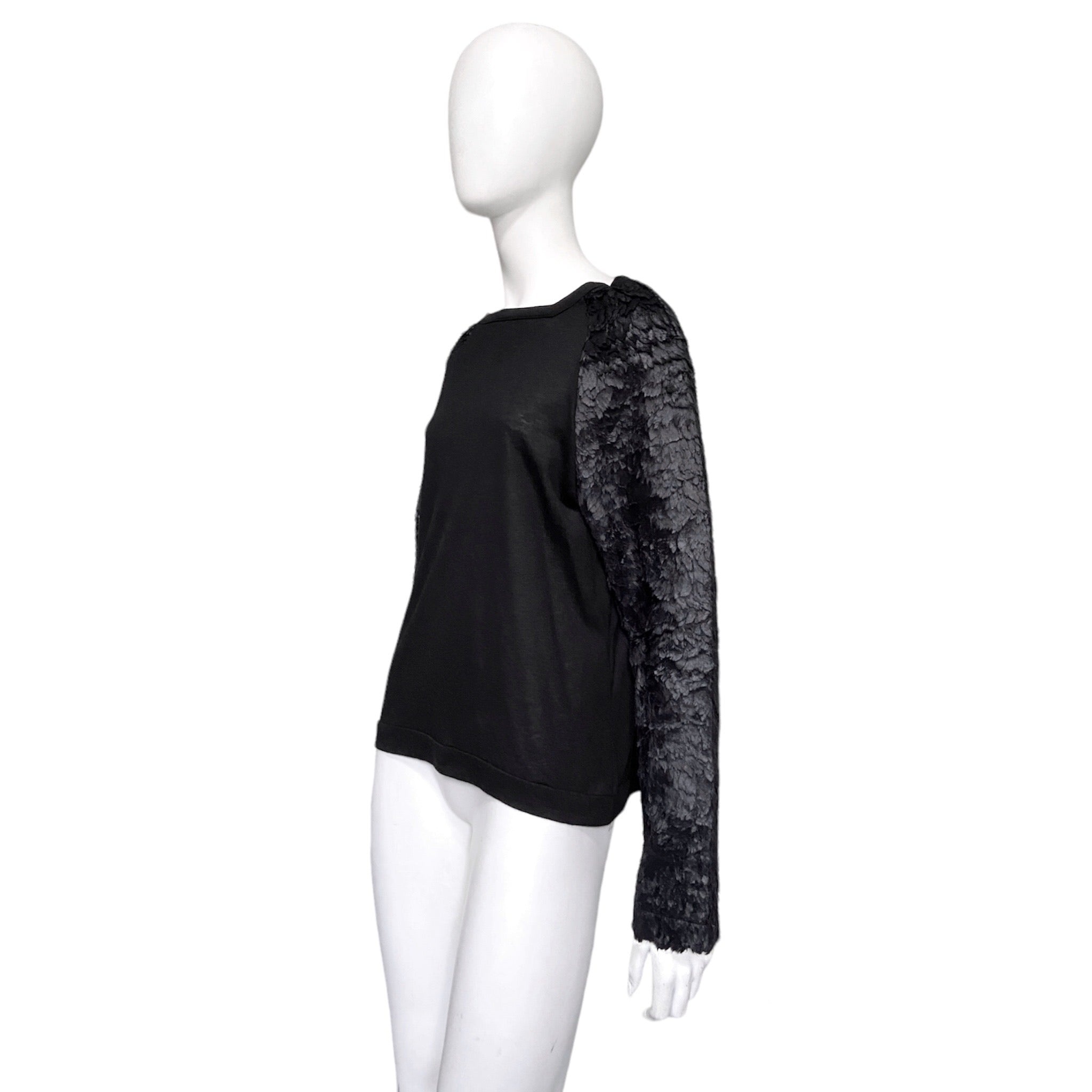 Ann Demeulemeester Feather Sleeve Tee Top - 3