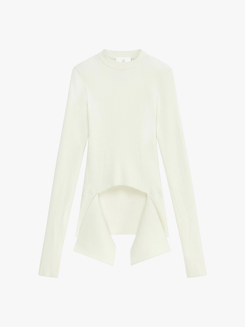 SWEATER IN WOOL AND SILK WITH ASYMMETRICAL CUT 1