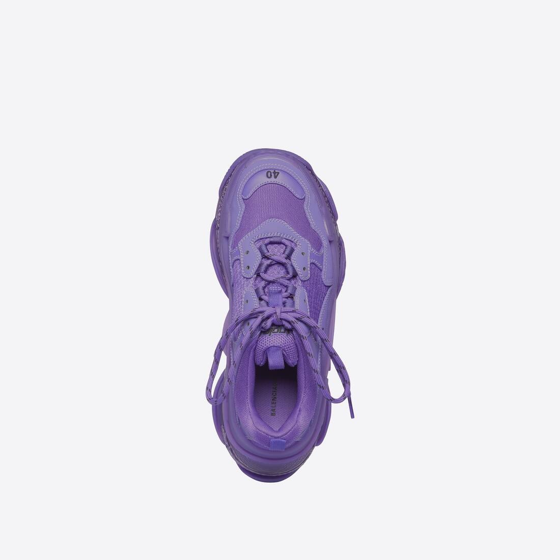 Women's Triple S Clear Sole Sneaker in Purple - 4