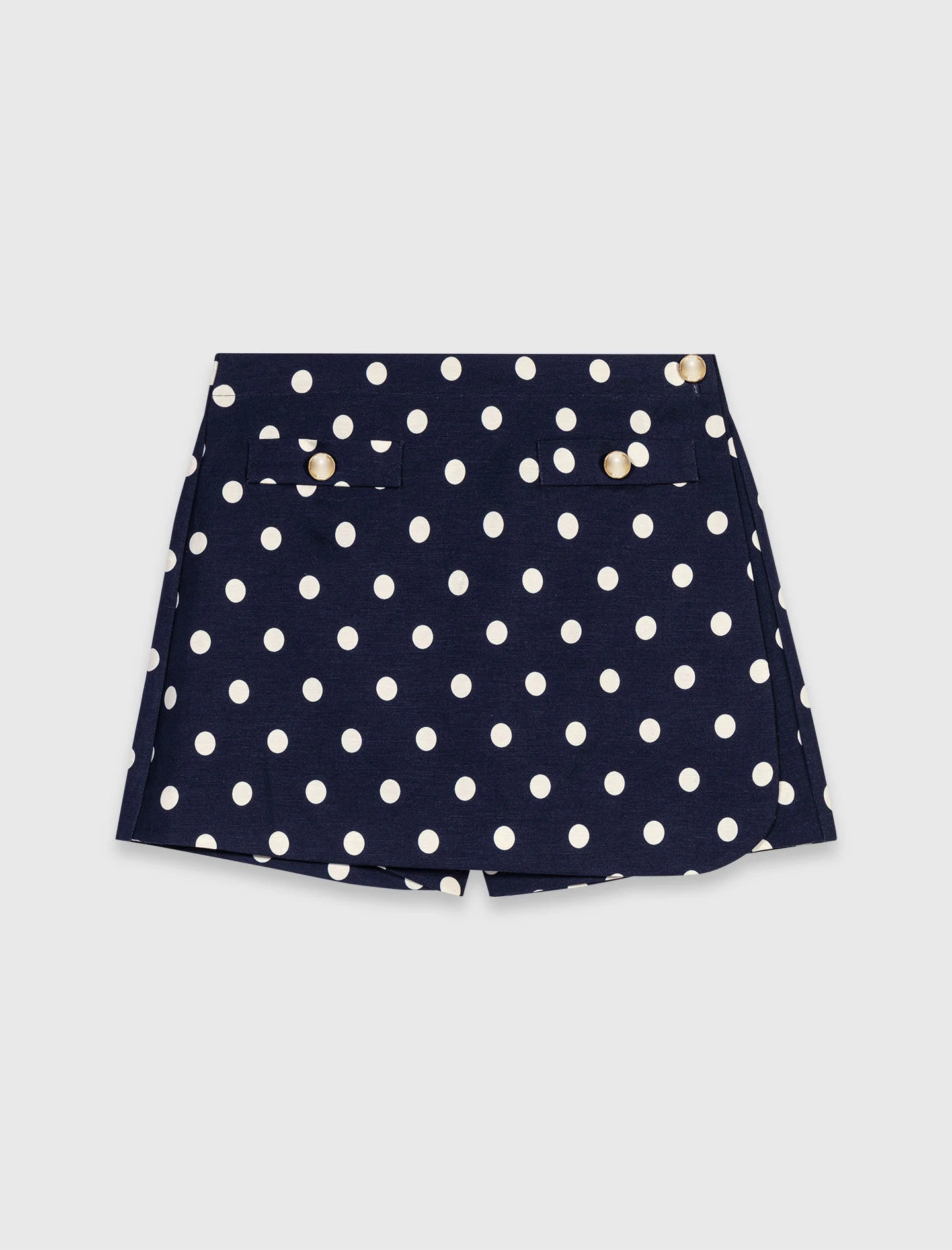 Linen blend skort - 1