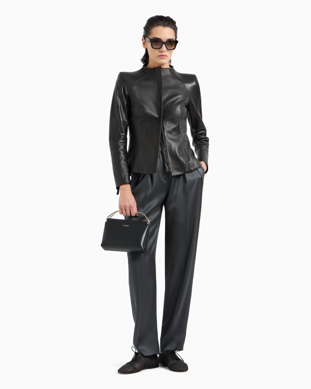 NAPPA-LEATHER JACKET WITH ZIP - 2