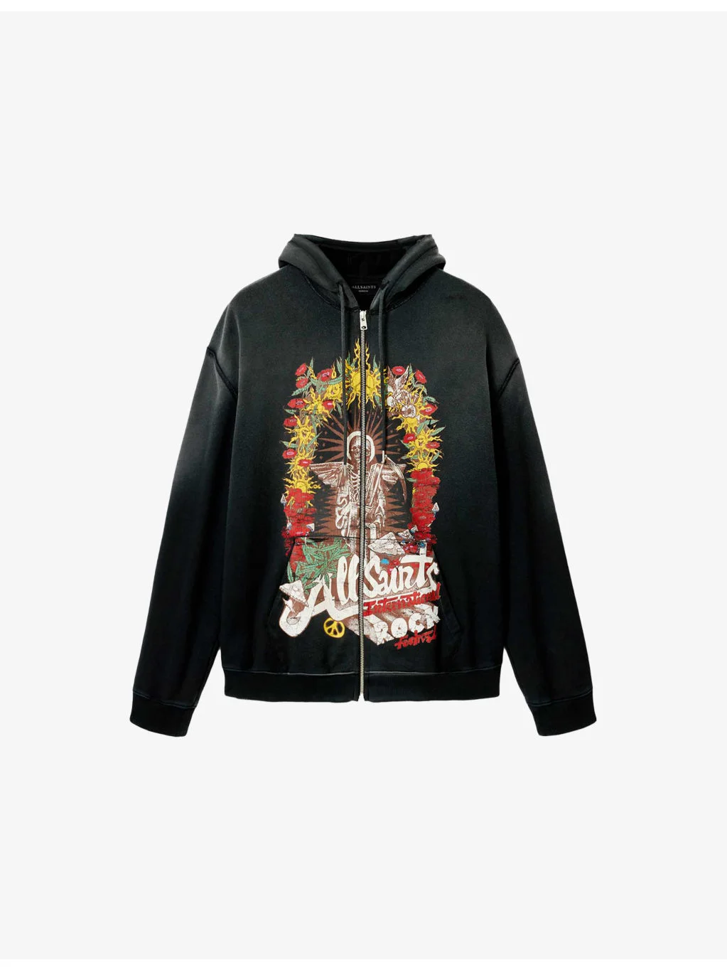 Roque Zip-Up Graphic-Print Cotton Hoody - 1