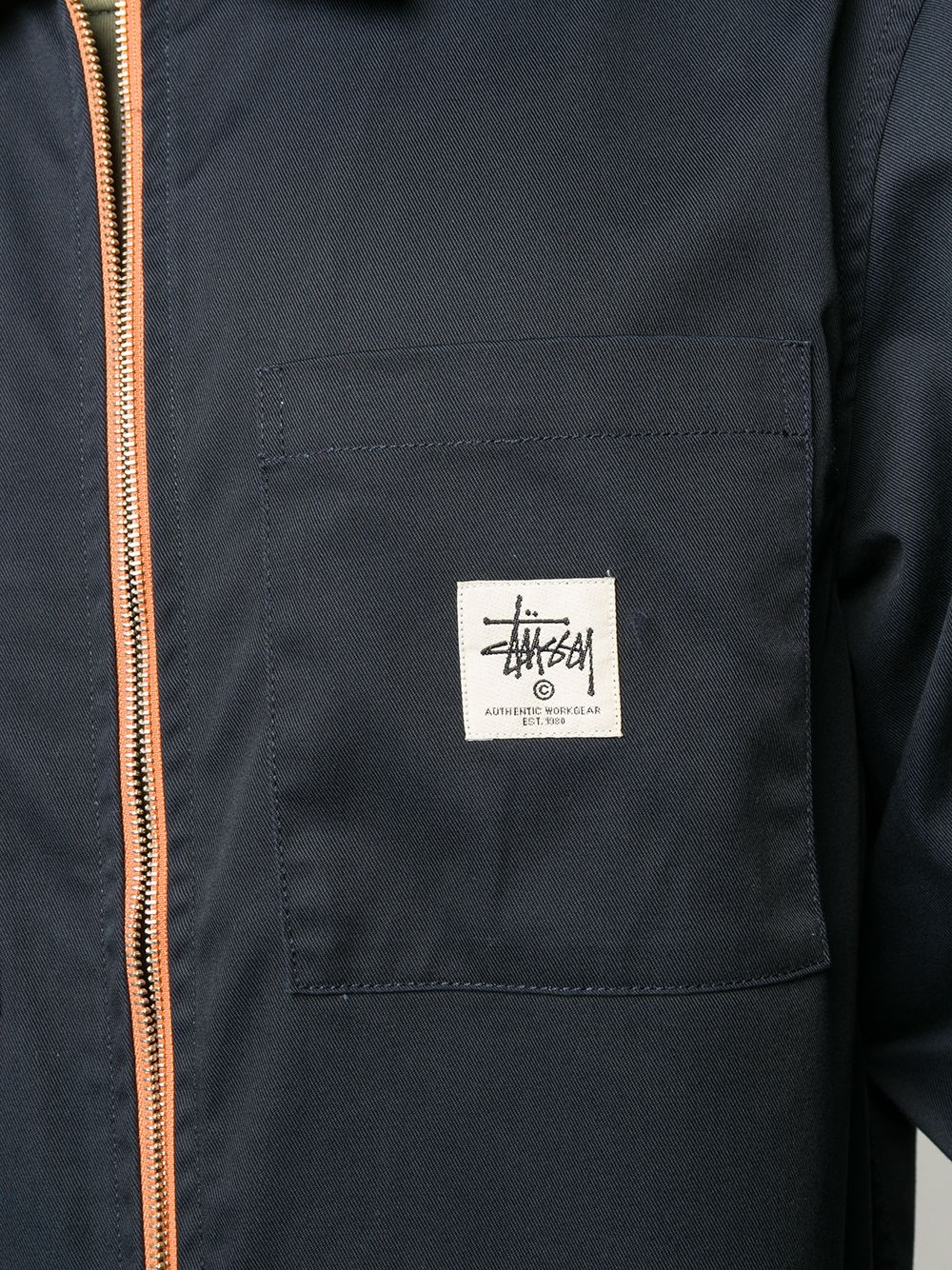 logo-patch zip-up jacket - 5