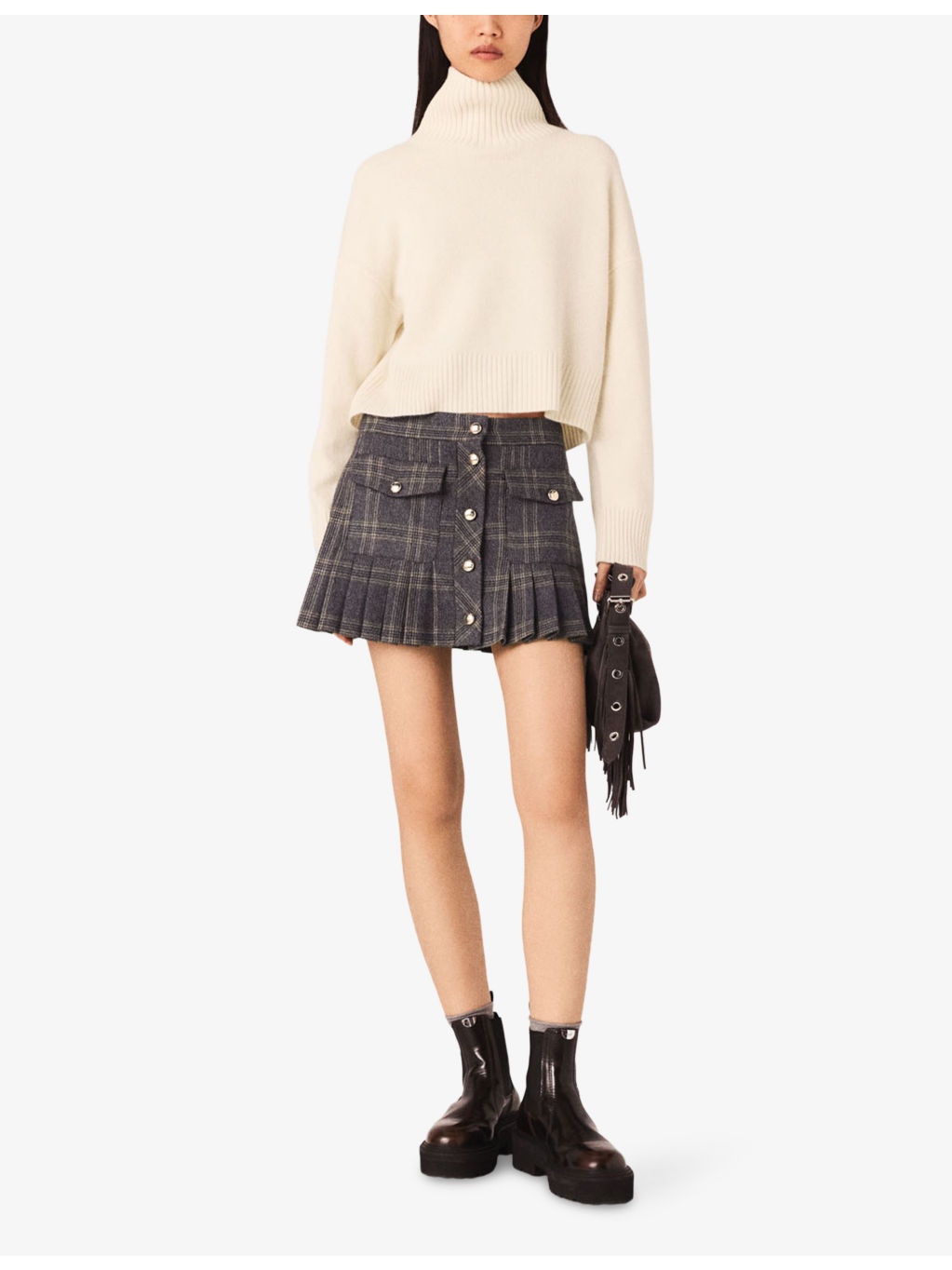 High-Neck Relaxed-Fit Stretch-Cashmere Jumper - 2