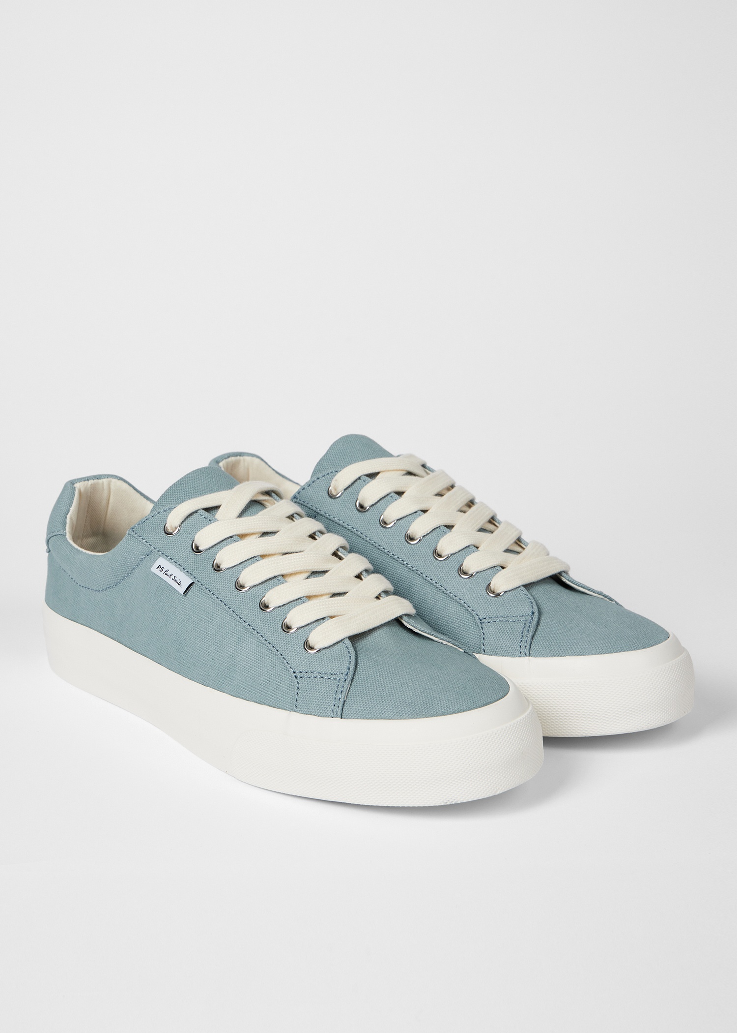 Light Blue Canvas 'Amos' Trainers - 2